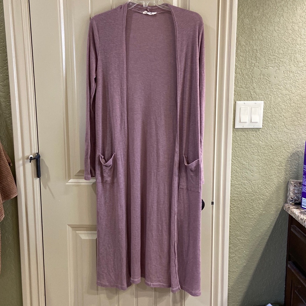 Long Open Front Cardigan By Kye Mi Brand Guc